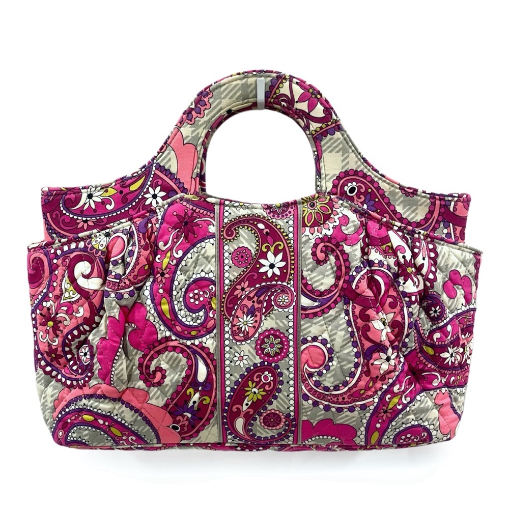 VERA BRADLEY Abby Paisley Meets Plaid Tote Hand Bag
